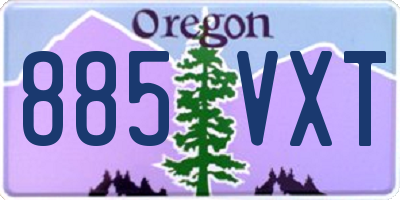 OR license plate 885VXT
