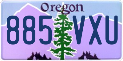 OR license plate 885VXU