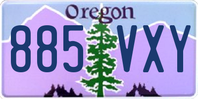 OR license plate 885VXY
