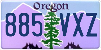 OR license plate 885VXZ