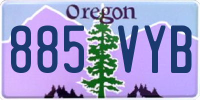 OR license plate 885VYB