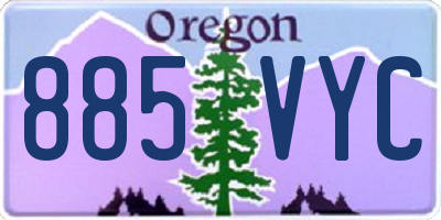 OR license plate 885VYC