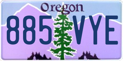 OR license plate 885VYE