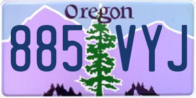 OR license plate 885VYJ