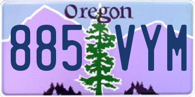 OR license plate 885VYM