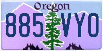 OR license plate 885VYO