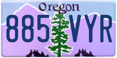 OR license plate 885VYR