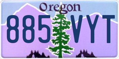 OR license plate 885VYT