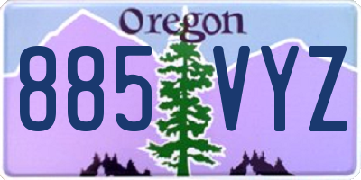 OR license plate 885VYZ