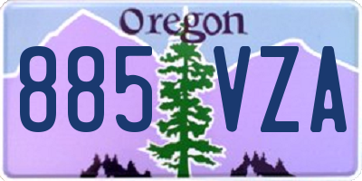 OR license plate 885VZA