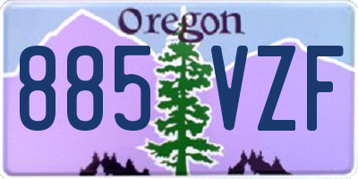OR license plate 885VZF