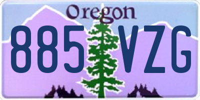 OR license plate 885VZG