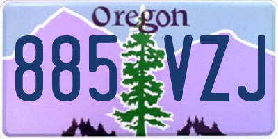 OR license plate 885VZJ