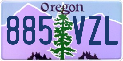 OR license plate 885VZL