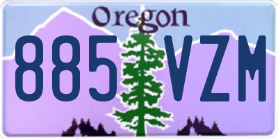 OR license plate 885VZM