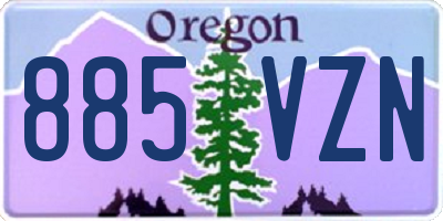 OR license plate 885VZN