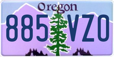 OR license plate 885VZO