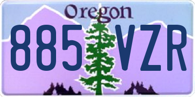 OR license plate 885VZR