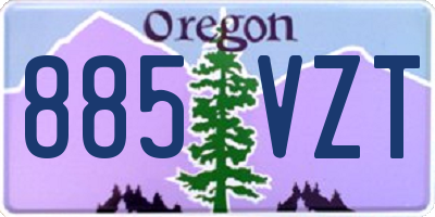OR license plate 885VZT