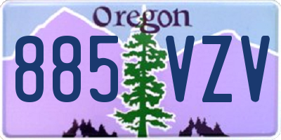 OR license plate 885VZV