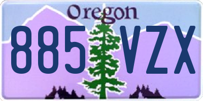 OR license plate 885VZX