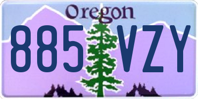 OR license plate 885VZY