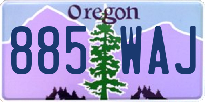 OR license plate 885WAJ