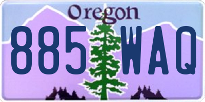 OR license plate 885WAQ