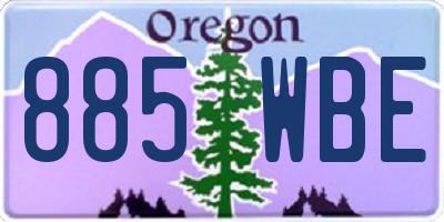 OR license plate 885WBE