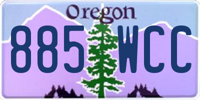 OR license plate 885WCC