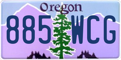 OR license plate 885WCG