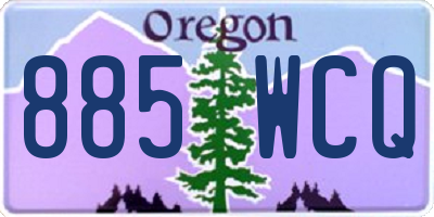 OR license plate 885WCQ