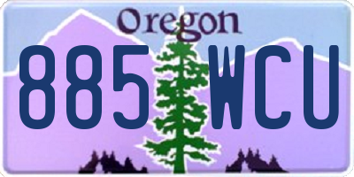 OR license plate 885WCU