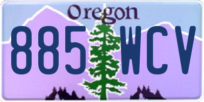 OR license plate 885WCV