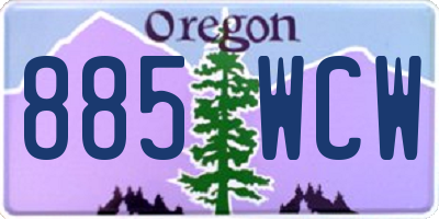 OR license plate 885WCW
