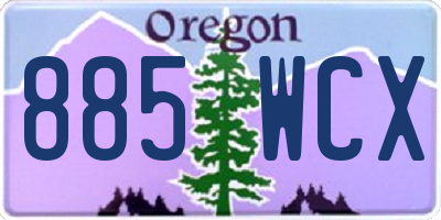 OR license plate 885WCX