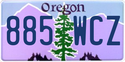 OR license plate 885WCZ