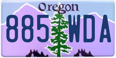 OR license plate 885WDA