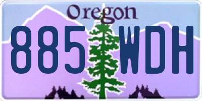 OR license plate 885WDH