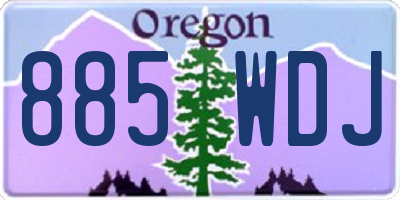 OR license plate 885WDJ