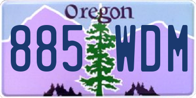 OR license plate 885WDM