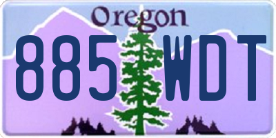 OR license plate 885WDT