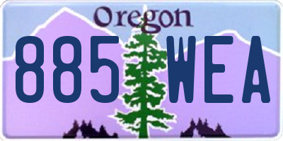 OR license plate 885WEA
