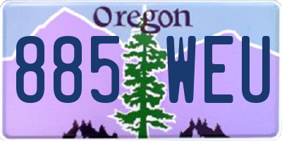 OR license plate 885WEU