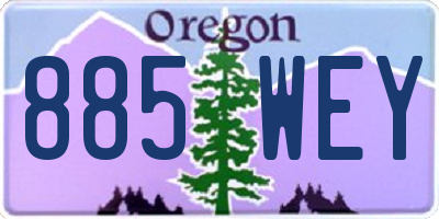 OR license plate 885WEY