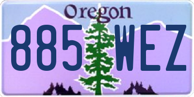 OR license plate 885WEZ