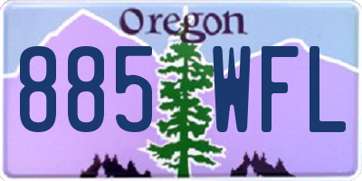 OR license plate 885WFL