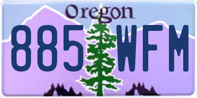OR license plate 885WFM