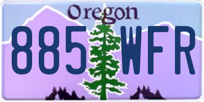 OR license plate 885WFR
