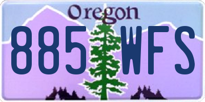 OR license plate 885WFS
